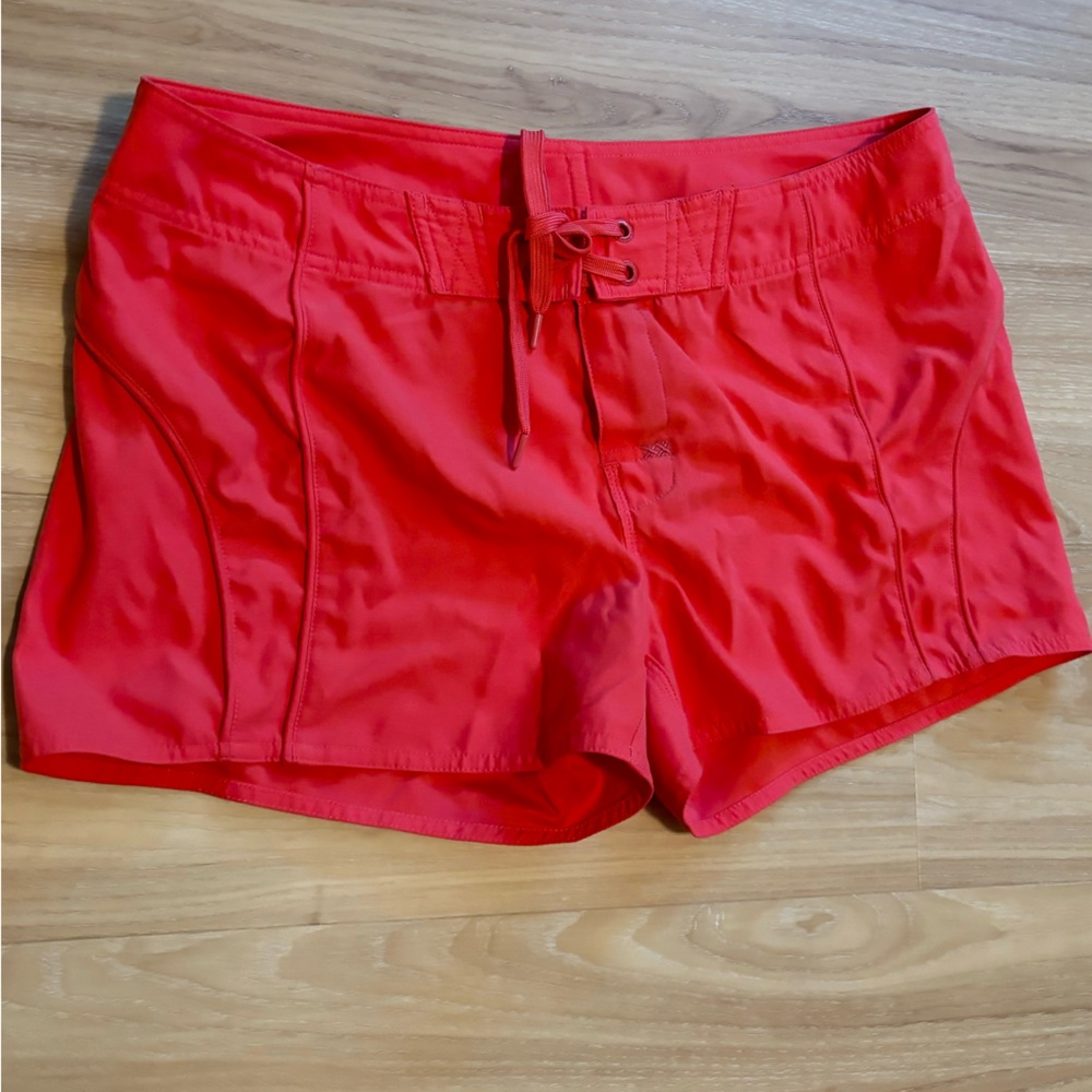 The North Face Womens Pink Coral Board Surf Swim Hiking Outdoors Shorts Size 12